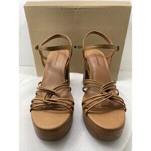 Lucky Brand Ismene Strappy Platform Dress Sandals, Brown, Women Size 8.5M #680